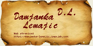 Damjanka Lemajić vizit kartica